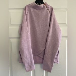Athleta lilac zip collar sweat shirt